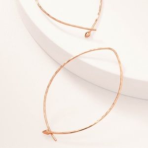 Rare Hammered Hoop in Rose Gold by Stella & Dot